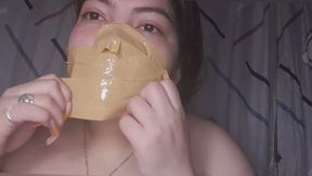 Tape for the mouth and the entire face, Jessie plays