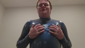 Guy Sucks Your Cock and Blows Your Load in Tight Latex Dress