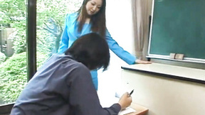 Asian prof beautiful babe blows college girl