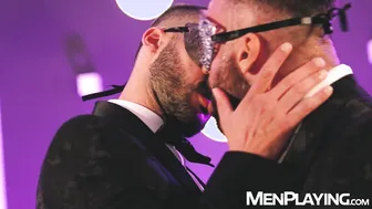 Mael Hunter and Mathieu De Lyon breed raw in suits at masquerade ball