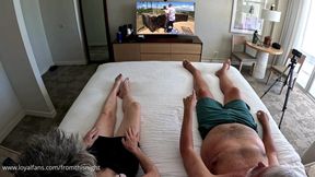 Watching porn in our hotel room