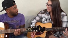 Big Titted Nerdy Girl with her Black Boyfriend - amateur interracial hardcore