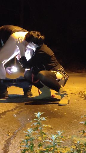 Emotional moment from &quot;Horny Milf Gives Passionate Rimjob On A Public&quot;