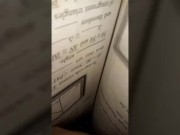 Korean teen cum while studying!