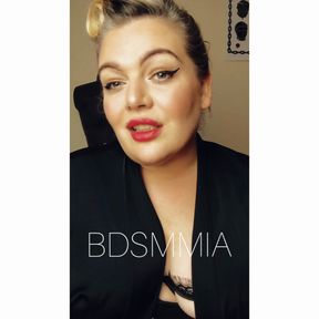 Lipstick fetish with strict British Dominatrix