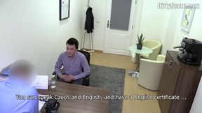 Amateur Cutie Jerks Off for Casting Crew - Dirty Scout