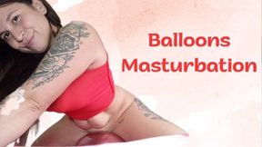 Masturbation with a balloon