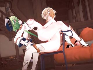 Sucrose x Shemale hentai Lumine - Genshin Impact