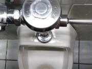 Stud takes piss on UCSB campus bathroom (again)