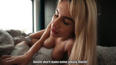 step family share a bed in hotel room! step mom's first 3some