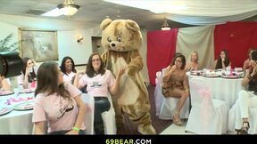 This bride & her friends gone crazy when the male stripper appears!