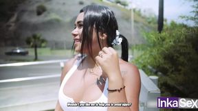 Andrea Andrade Busty Peruvian Jungle Teen Gets Caught by Fake Trainer