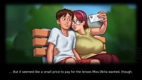 Judith loves Anon to keep her company - summer time saga gameplay