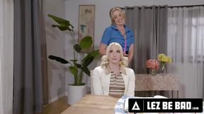 LEZ BE BAD - Amber Maddie Earns SQUIRTING Charlie Forde�s Gaping Ass By Yanking Out Every Anal Bead