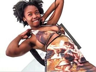 Large melons Black Teen Hirsute Vagina Slammed Coarse In Fake Modeling Casting