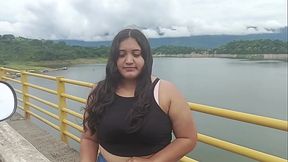 Curvy bride gets help from a stranger, ends up in rough office sex