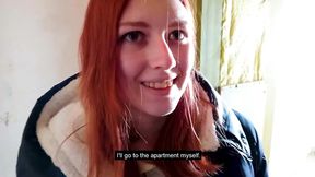 Fucked me in the stairwell while  are at home - Swallowed Sperm - POV