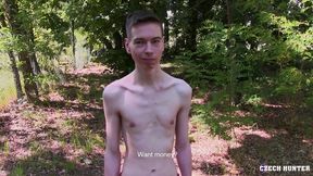 Young Czech Amateur Gets Fucked Doggy Style Outdoors by Czech Hunter