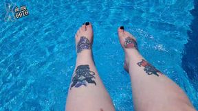 Feet in pool