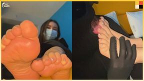 Med Student Experiences Foot Worship After A Long Shift - Intense Toe Sucking Action