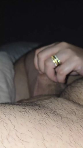 Step mom in bed handjob step son dick without panties
