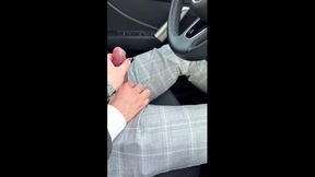 Sloppy car blowjob from a curvy blonde MILF in POV