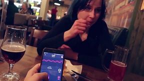 Controlling Stepsis' Vibrator in Public Leads to Intense Orgasm