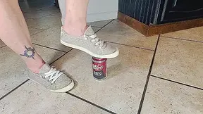 Mature Blonde Dr Pepper Pop Can Crushing Jelly Pop Sneakers