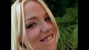 The wonderful boobs of a hot sexy blonde girl