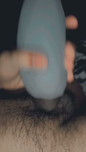 Playing with sex toy mastrubation