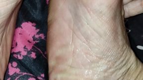 Up close oiled sole