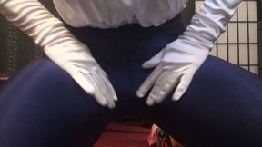 Gorgeous Curves That Beg to Be Worshiped in Navy Blue Spandex