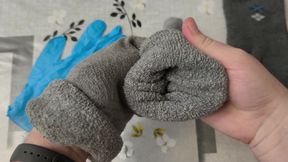 Homemade Sock &amp; Glove Stroker - Multiple Positions to Deep Creampie Finish