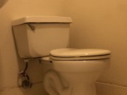 vlog #76 masturbating in a black dress while on a toilet. a bearded woman