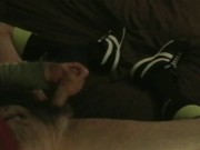 Jerking-Off in Soccer Socks & Sneakers