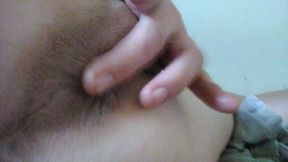 My Fingertip in My Clean Pink Butthole, Then Sucking & Tasting It