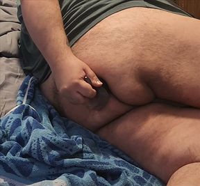 Fattie tries new 15 inch Anal Dildo
