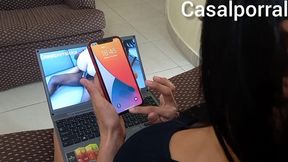 continuacao. negao nao teve como escapar, pego em traicao agora e obrigado pela esposa a foder com a amante.