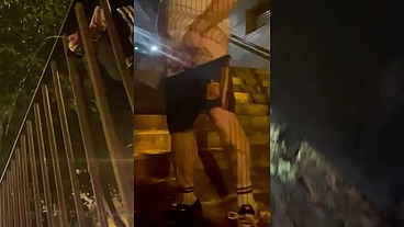 Homemade compilation of amateur boys caught peeing in the street