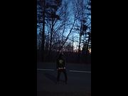 Amateur Night Exhibitionist - Caught Wanking by Evening Jogger