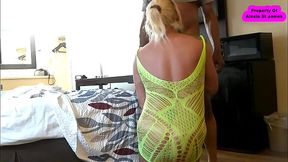 Spread out and railed by horny black guy with massive cock