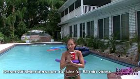 Four Hot Chicks Party Naked In My Pool