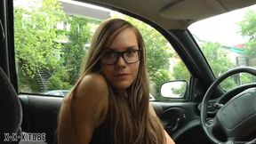 Dream girls sock sniffing in car