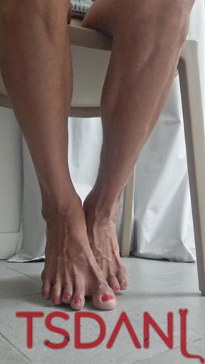 At Home, Showing My Feet by Voice, I Think About When It Will Be Wonderful to Suck Them All at Night