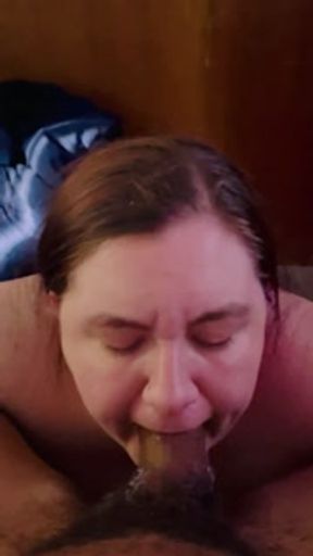 Swallowing dick whole with nut in my throat