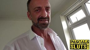 UK submissive beauty gets intense pleasure from rough man