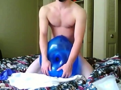 Blue geo balloon humping fuck cum