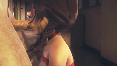 Watch this naughty babe get double-teamed by two horny guys in a hot 3some!