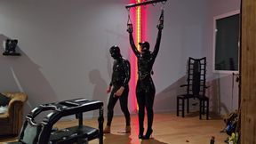Latex Teen Slave Girl Gets Dominated, Whipped, Spanked and Fucked by Her Master and Fucking Machine in High Heels