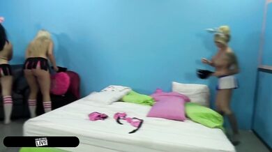 Easter orgy rough cum covered cheerleaders deepthroat monster cock group sex